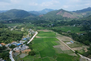 Toàn cảnh xã Minh Thanh, huyện Sơn Dương, tỉnh Tuyên Quang.