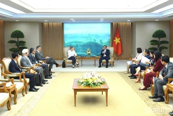 Quang cảnh buổi tiếp. (Ảnh: Trần Hải)