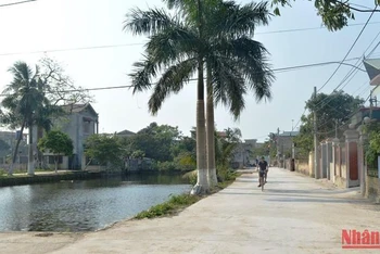 Xã Thụy Chính (huyện Thái Thụy, tỉnh Thái Bình) là xã đầu tiên của tỉnh đạt nông thôn mới nâng cao.