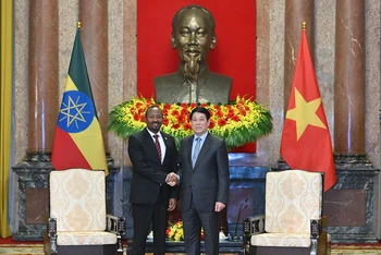 Chủ tịch nước Lương Cường và Thủ tướng Ethiopia Abiy Ahmed Ali.