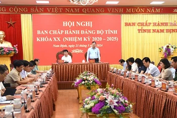 Quang cảnh hội nghị. (Ảnh: XUÂN TRƯỜNG)