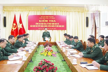 Đại tá Đỗ Hiệp Thắng, Phó Cục trưởng Cục Hậu cần-Kỹ thuật Bộ đội Biên phòng kết luận công tác kiểm tra.