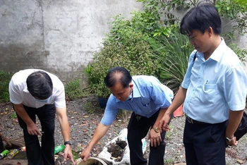 Kiểm tra công tác phòng, chống sốt xuất huyết tại huyện Trảng Bom, tỉnh Đồng Nai.