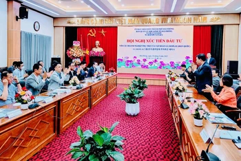 Quang cảnh Hội nghị xúc tiến đầu tư với các doanh nghiệp phụ trợ của Tập đoàn LG (Hàn Quốc).