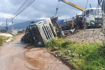 Hiện trường vụ tai nạn.
