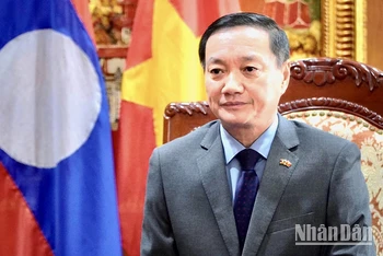 Đại sứ Việt Nam tại Lào Nguyễn Bá Hùng. (Ảnh: Trịnh Dũng)