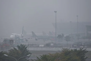 Sương mù tại sân bay Thọ Xuân.