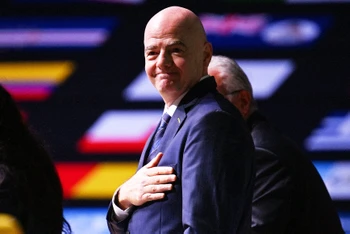 Ông Gianni Infantino tái đắc cử Chủ tịch FIFA nhiệm kỳ 2023-2027. (Ảnh: FIFA)