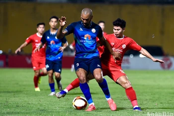 Bình Định vươn lên vị trí thứ 3 trên bảng xếp hạng V-League với 30 điểm sau 18 vòng đấu. (Ảnh: TRẦN HẢI)