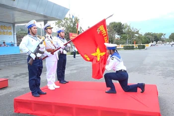 Chiến sĩ tuyên thệ. (Ảnh: CTV HQ) 