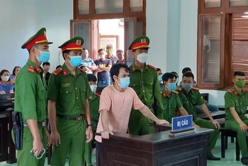 Bị cáo Đoàn Minh Hải tại phiên tòa.