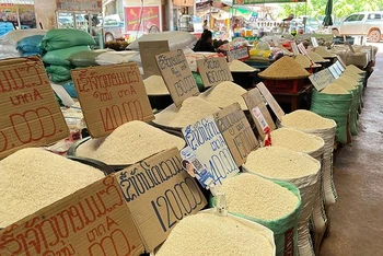 Hàng hóa nông sản là một trong những mặt hàng xuất khẩu chính của Lào. (Ảnh: TRỊNH QUỐC DŨNG)