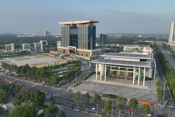 Một góc Thành phố mới Bình Dương, là trung tâm của đề án Thành phố thông minh Bình Dương.