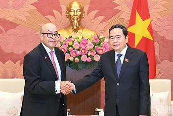 [Ảnh] Chủ tịch Quốc hội Trần Thanh Mẫn tiếp Tổng Thư ký Hạ viện Maroc