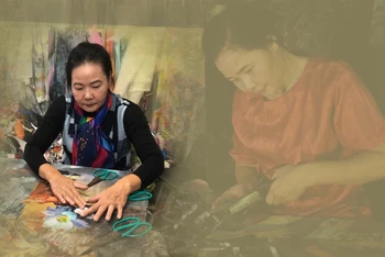 Độc đáo nghệ thuật tranh cắt vải