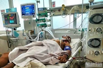 Một bệnh nhân bị ngộ độc nấm được điều trị tại Bệnh viện đa khoa vùng Tây Nguyên.
