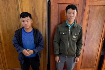 Hai đối tượng Thào A Lử và Tráng A Trư bị bắt giữ.
