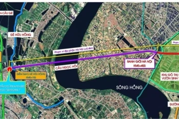 Mặt bằng dự án cầu Ngọc Hồi.