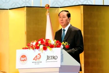 Chủ tịch nước Trần Đại Quang phát biểu tại Hội nghị. (Ảnh: TTXVN)