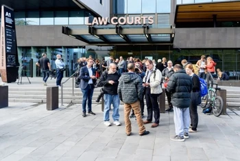 Mặt trước của trụ sở Tòa án Christchurch, nơi Tarrant đã ra hầu tòa ngày 16-3. (Ảnh: Getty Images)