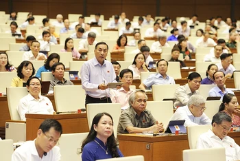 Đại biểu Quốc hội Phạm Văn Hòa (Đồng Tháp) tại phiên chất vấn ngày 5-6.