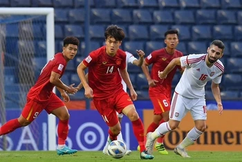 U23 Việt Nam có trận hòa có thể nói là thành công trước U23 UAE trong ngày ra quân. (Ảnh: AFC)