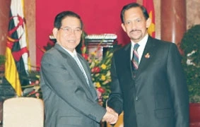 Chủ tịch nước Nguyễn Minh Triết tiếp Quốc vương Brunei H.H.Bolkiah.