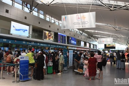 Ga quốc nội - Sân bay quốc tế Đà Nẵng. (Ảnh ANH ĐÀO)