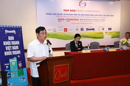 Ông Trần Quang Trung, Chủ tịch Hiệp hội Sữa Việt Nam, giới thiệu về Triển lãm.