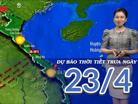 [Video] Dự báo thời tiết trưa ngày 23/4/2025: Nắng nóng lan rộng 
