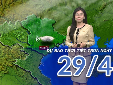 [Video] Dự báo thời tiết trưa ngày 29/4/2025: Mưa giảm diện vài nơi
