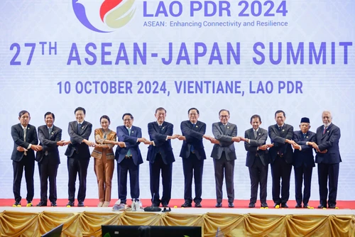 Thủ tướng Phạm Minh Chính và các nhà Lãnh đạo tại Hội nghị Cấp cao ASEAN-Nhật Bản (Ảnh: Nhật Bắc/VGP).