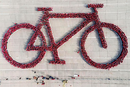 Tạo hình xe đạp lớn nhất thế giới
