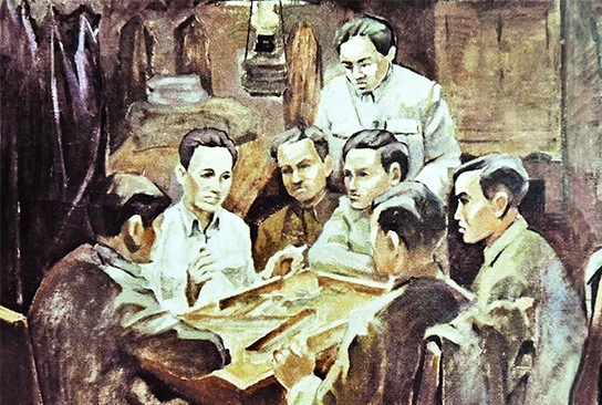 Hội nghị thành lập Đảng Cộng sản Việt Nam năm 1930. (Ảnh: PHAN KẾ AN)