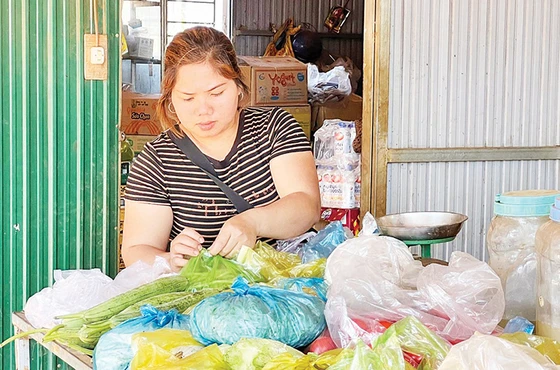 Chị H’Tuất, ở huyện Đắk Mil, tỉnh Đắk Nông thoát nghèo nhờ nguồn vốn vay ưu đãi.