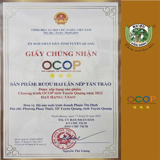 Rượu 2 lần nếp Tân Trào