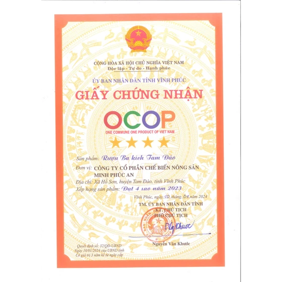 Rượu ba kích Tam Đảo