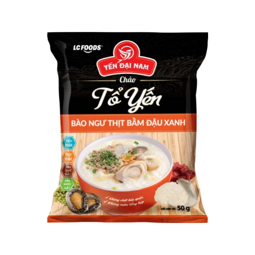 Cháo tổ yến rong biển thịt bằm 