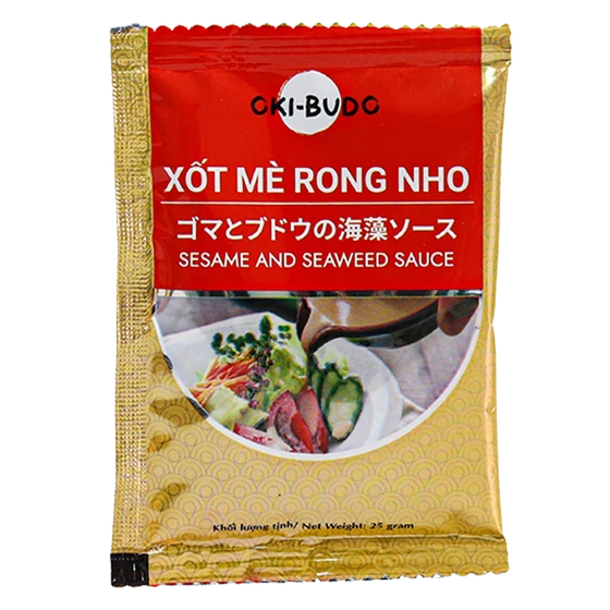 Rong nho tách nước và xốt mè rong nho