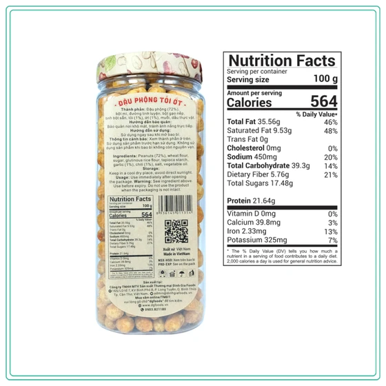 Đậu phộng Tỏi ớt Đinh Gia Foods
