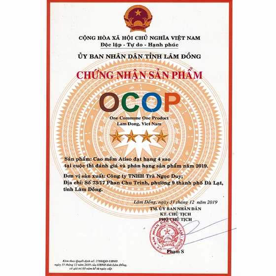 Cao mềm atiso Ngọc Duy