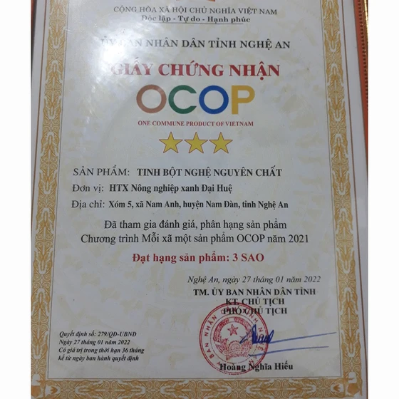 Tinh bột nghệ nguyên chất