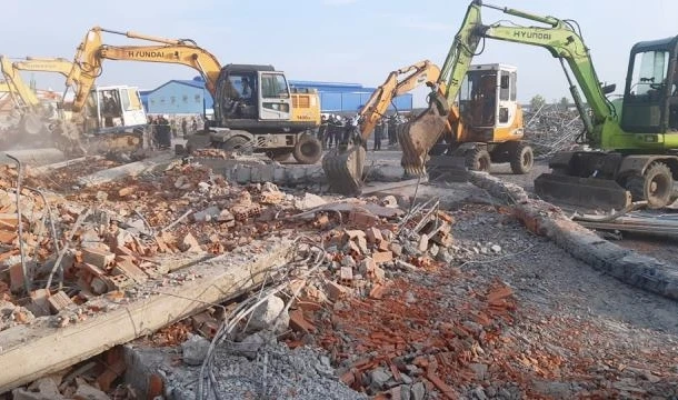 Hiện trường vụ tai nạn.