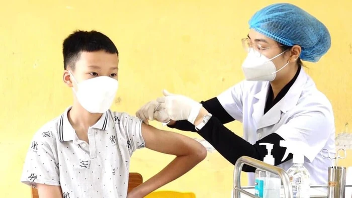Tiêm vaccine phòng Covid-19 cho trẻ 5 đến dưới 12 tuổi ở thành phố Hải Dương.