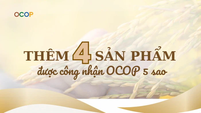 [Infographic] Thêm 4 sản phẩm được công nhận OCOP 5 sao