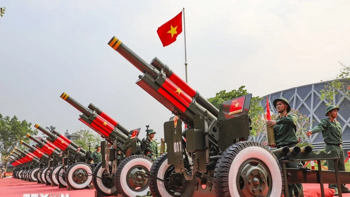[Ảnh] Cận cảnh dàn pháo chuẩn bị cho lễ kỷ niệm 70 năm Chiến thắng Điện Biên Phủ