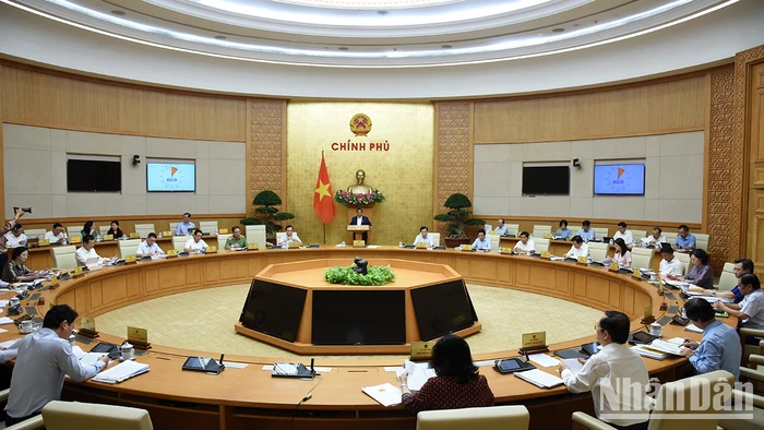 [Ảnh] Thủ tướng Phạm Minh Chính chủ trì Phiên họp Chính phủ thường kỳ tháng 5