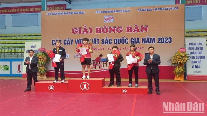 Nguyễn Anh Tú vô địch đơn nam giải bóng bàn các cây vợt xuất sắc quốc gia