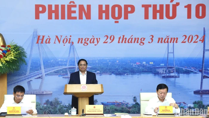 Thủ tướng Phạm Minh Chính, Trưởng Ban Chỉ đạo Nhà nước các công trình, dự án quan trọng quốc gia, trọng điểm ngành giao thông vận tải chủ trì họp phiên thứ 10 của Ban Chỉ đạo.