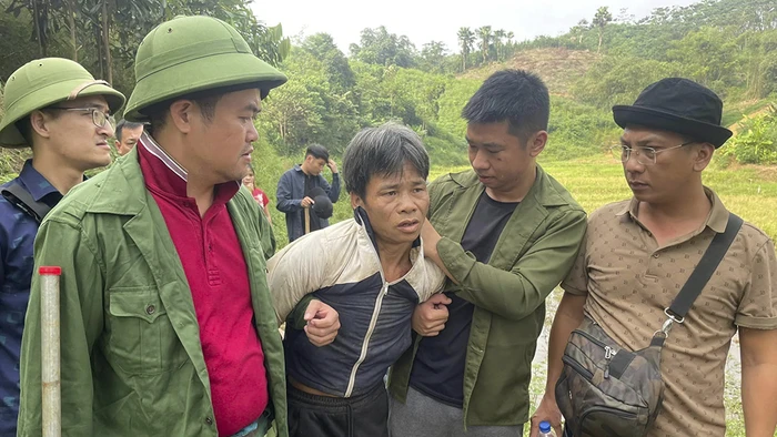 Đối tượng Lục Văn Động bị bắt giữ. (Ảnh: THANH SƠN)